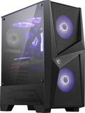 Mid-Tower PC Gaming Case with Tempered Glass Side Panel, 120mm Fan, Liquid Cooling Support, Pack of 2 U237478