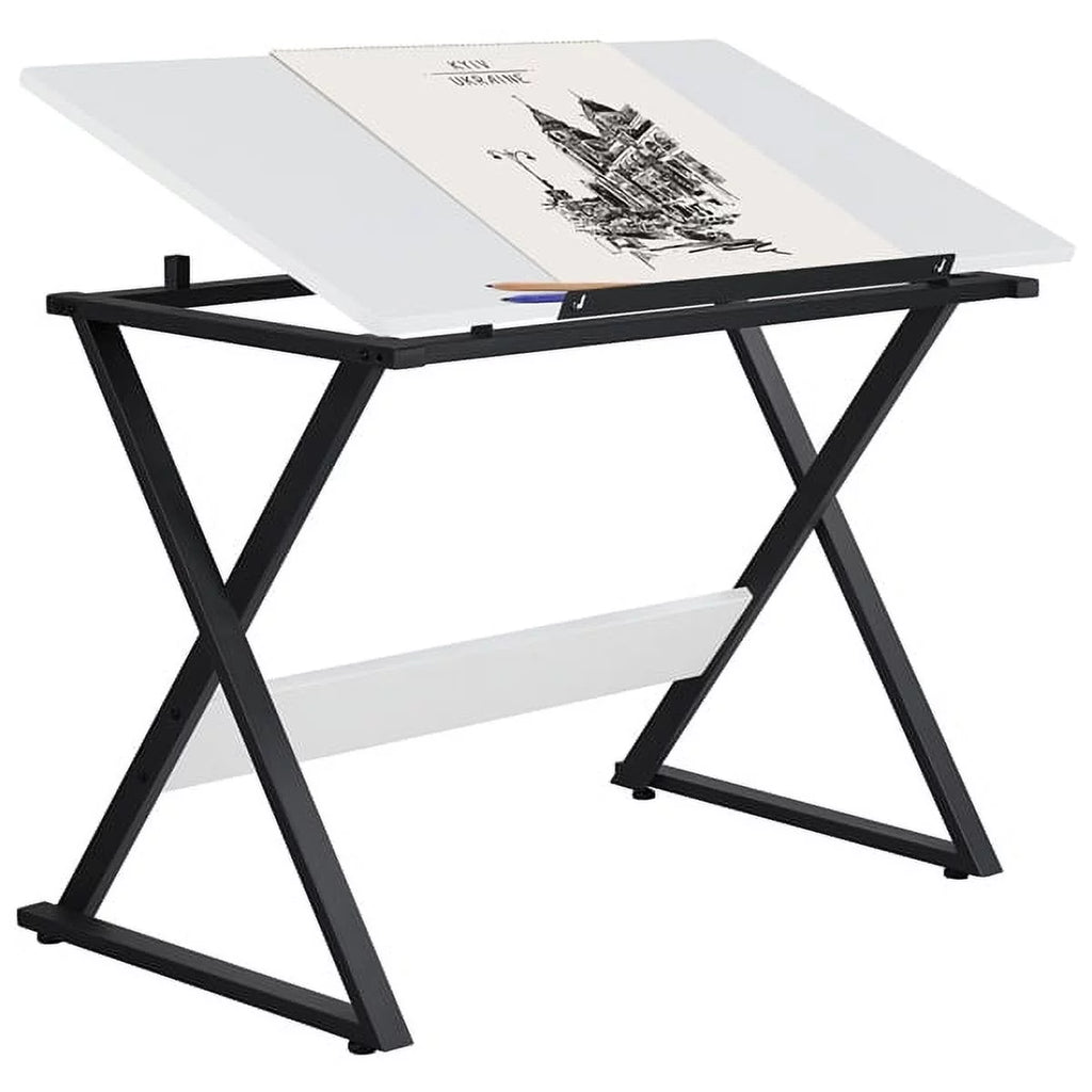 White Adjustable Drafting Table D921663