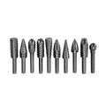 High Carbon Steel Rotary Rasp Set, 10-Piece P9408