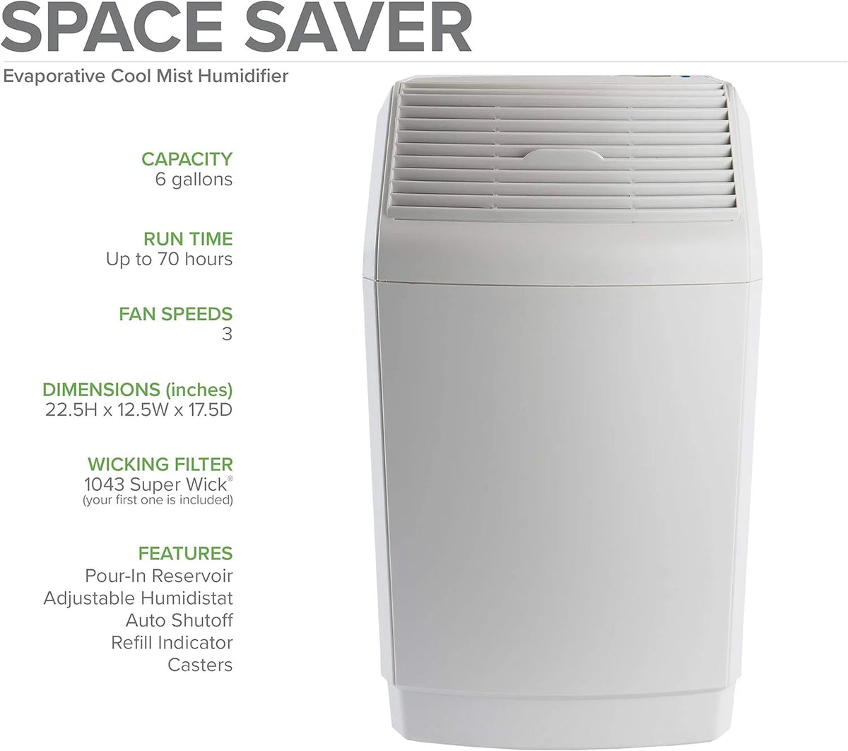 6 Gallon Evaporative Whole House Humidifier with Digital Controls R3427