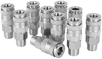 3/8" MNPT High Flow Steel Quick-Connect Coupler, Box of 10 C81763