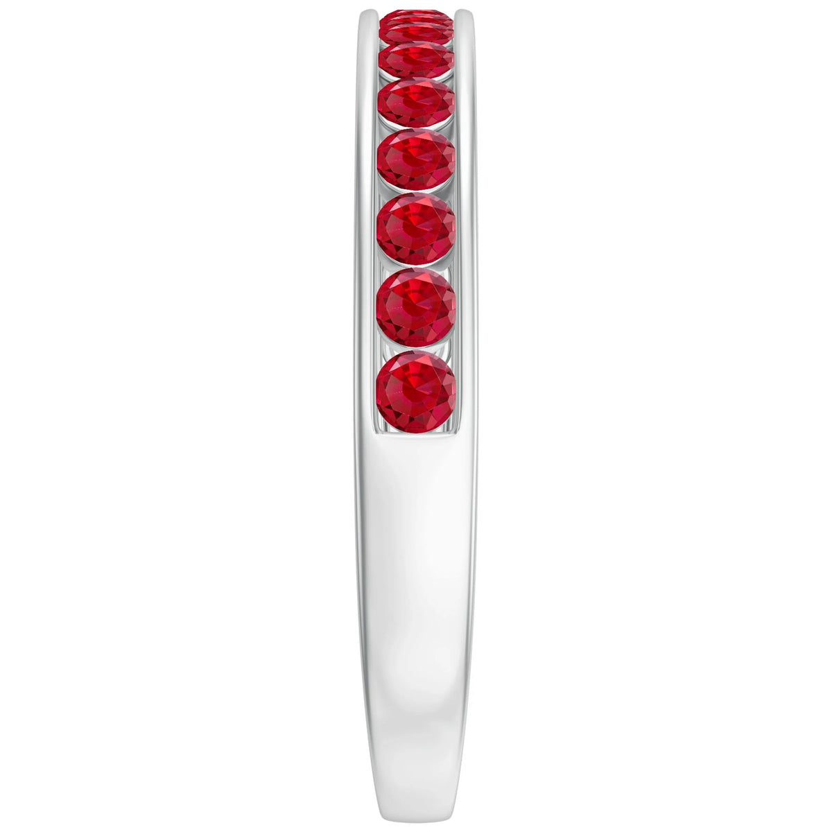925 Sterling Silver Channel Setting Ruby Ring S352